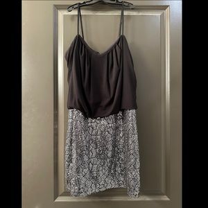 Black dress with silver sequin skirt